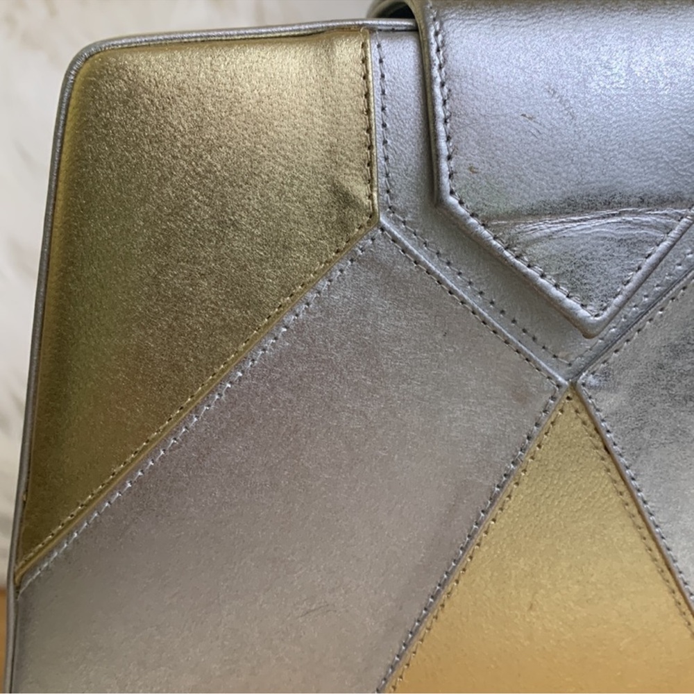 Vintage Barbara Bolan Metallic Ombre Geometric Shoulder Bag - Picture 6 of 16